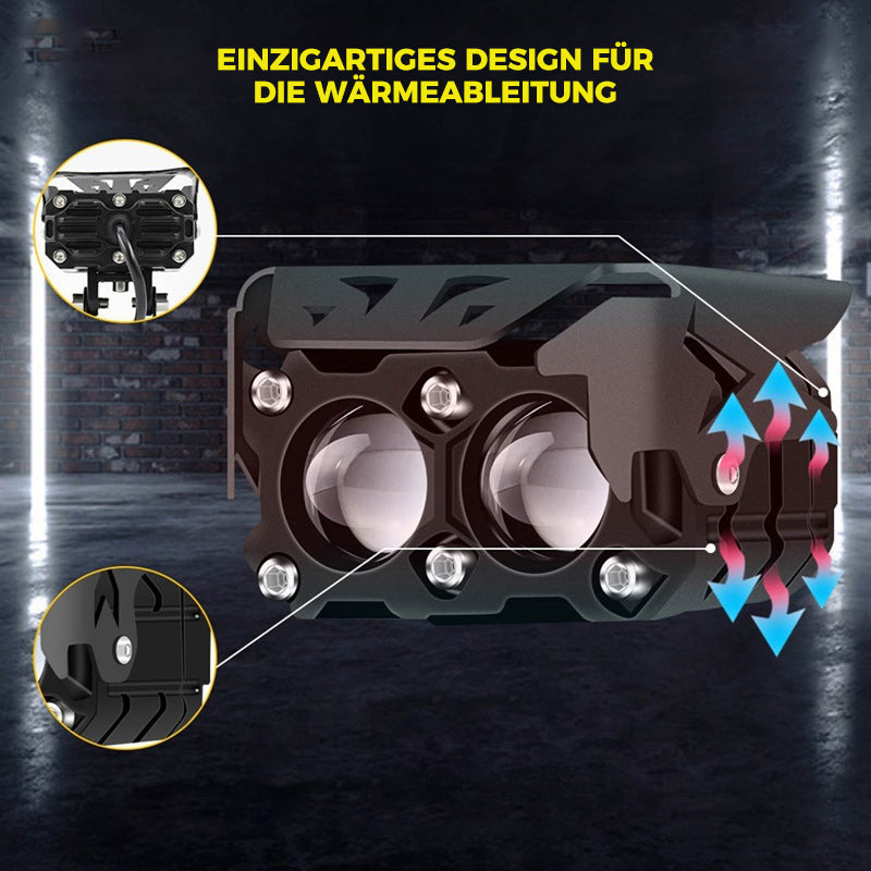 😮Motorrad fahrende LED-Zusatzscheinwerfer😎