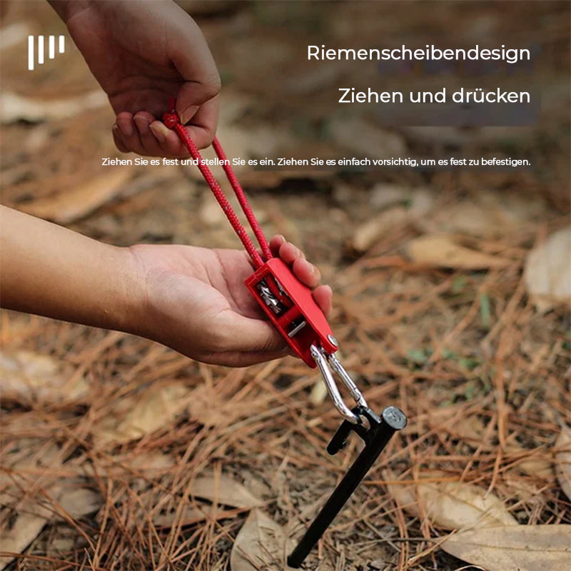 🏕️⛺️Windfestes Seil zur Einstellung der Riemenscheibe