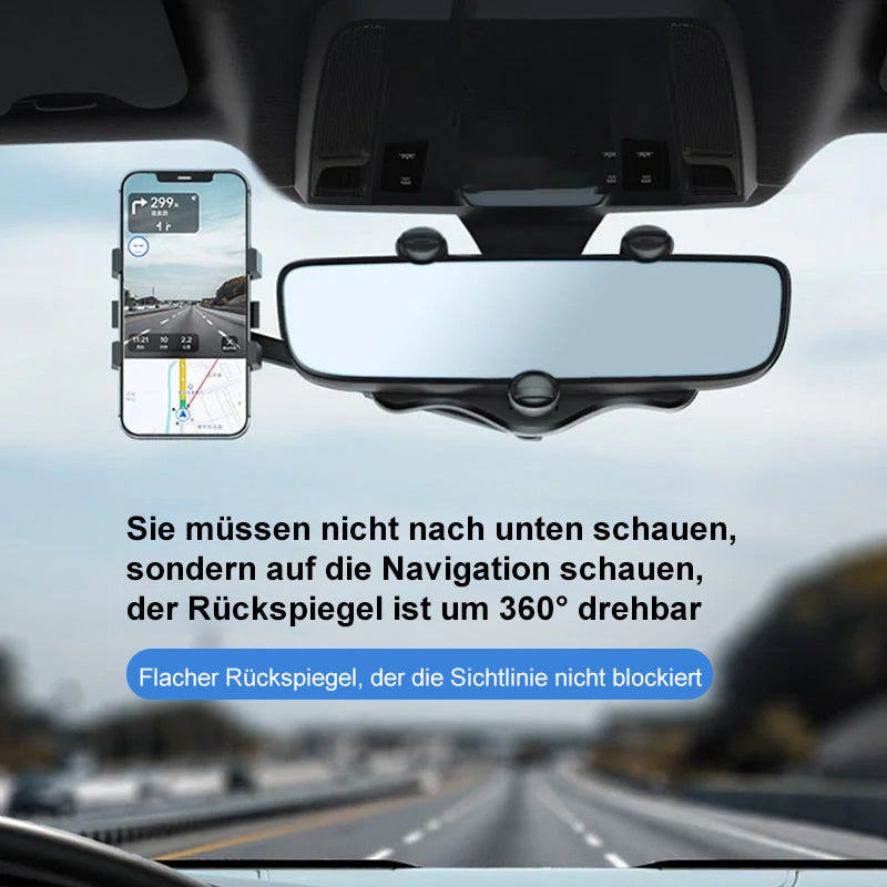 Multifunktionale drehbare Auto-Rückspiegel-Handyhalterung