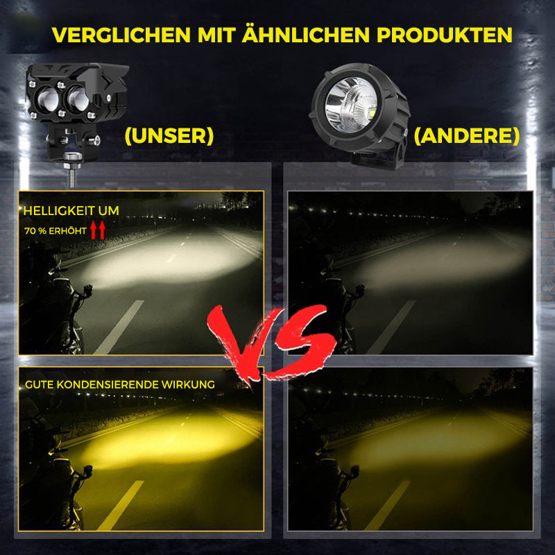 😮Motorrad fahrende LED-Zusatzscheinwerfer😎