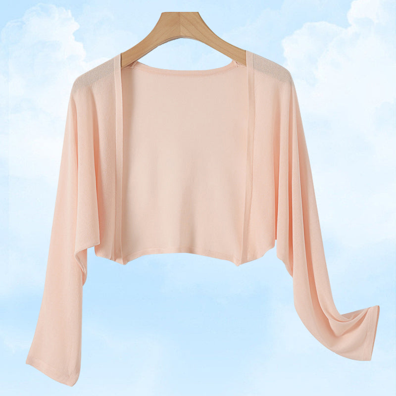 Sommer Strickjacke aus Leinen ohne Knöpfe