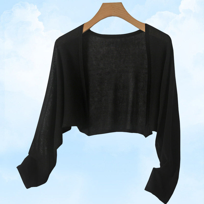 Sommer Strickjacke aus Leinen ohne Knöpfe