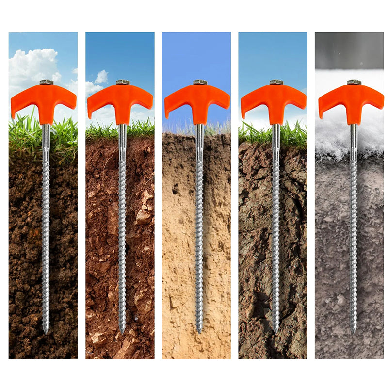⛺Drehbare Zeltheringe mit Gewinde