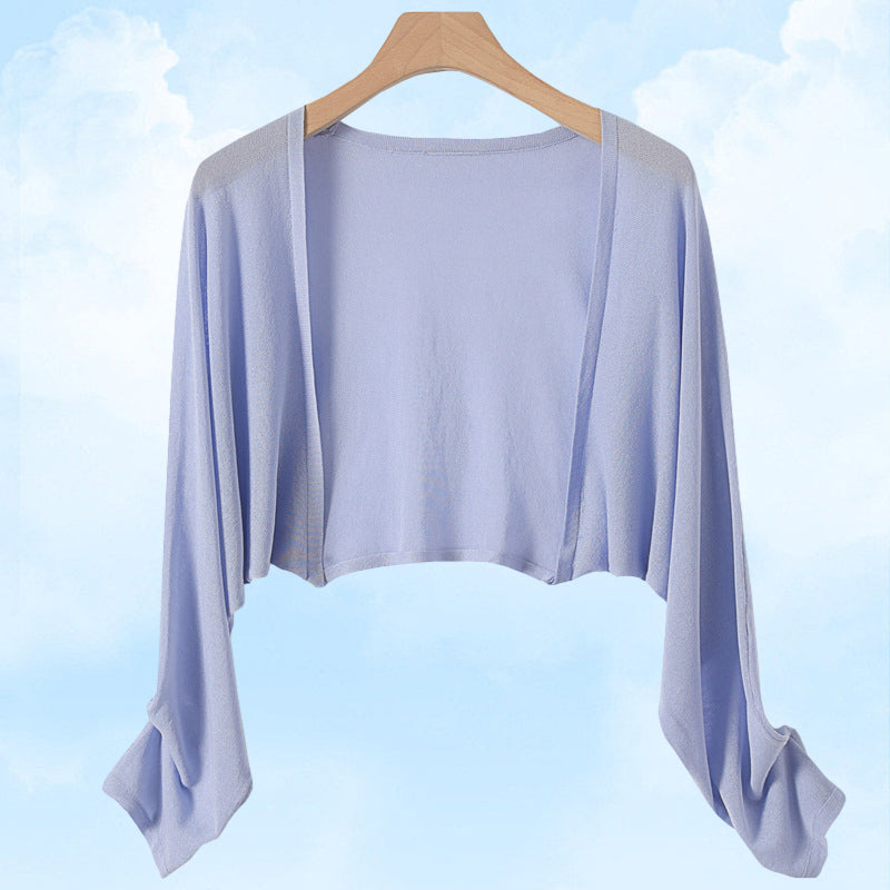 Sommer Strickjacke aus Leinen ohne Knöpfe