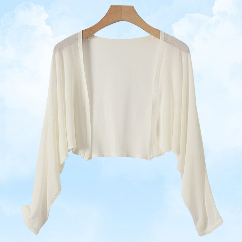 Sommer Strickjacke aus Leinen ohne Knöpfe