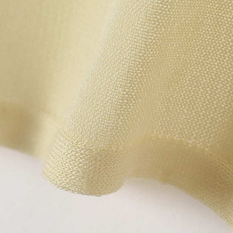 Sommer Strickjacke aus Leinen ohne Knöpfe