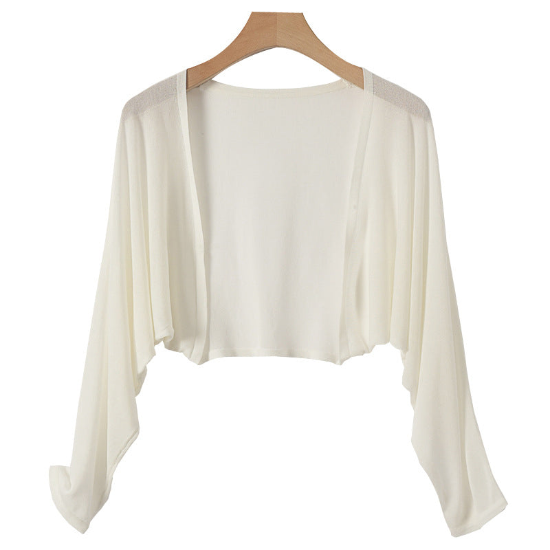 Sommer Strickjacke aus Leinen ohne Knöpfe