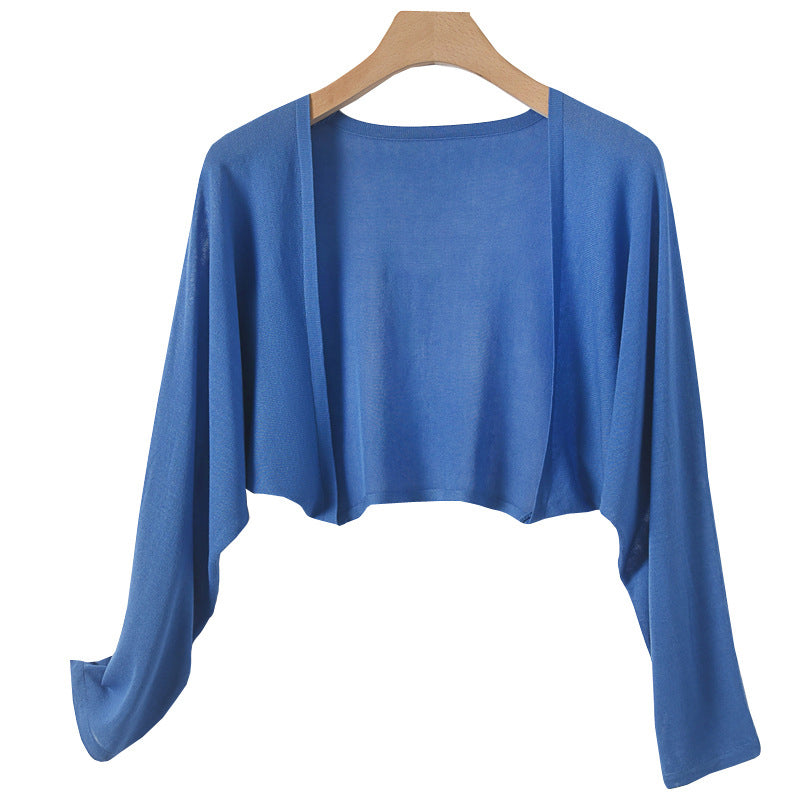 Sommer Strickjacke aus Leinen ohne Knöpfe