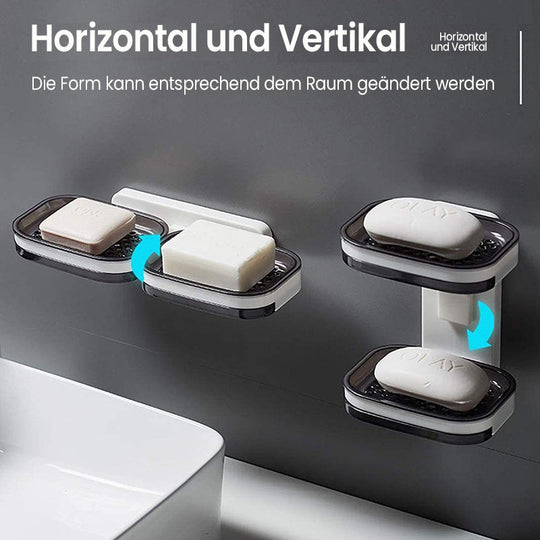 Doppelte Seifenschale mit Abtropfschale