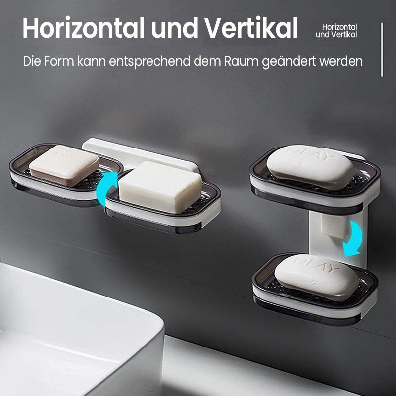 Doppelte Seifenschale mit Abtropfschale