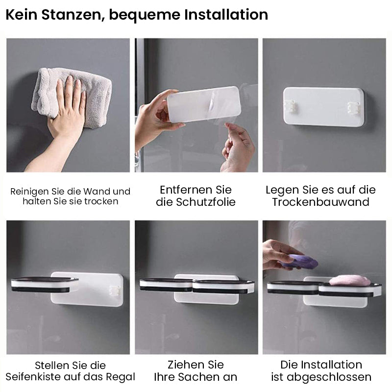 Doppelte Seifenschale mit Abtropfschale