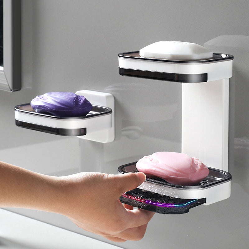 Doppelte Seifenschale mit Abtropfschale