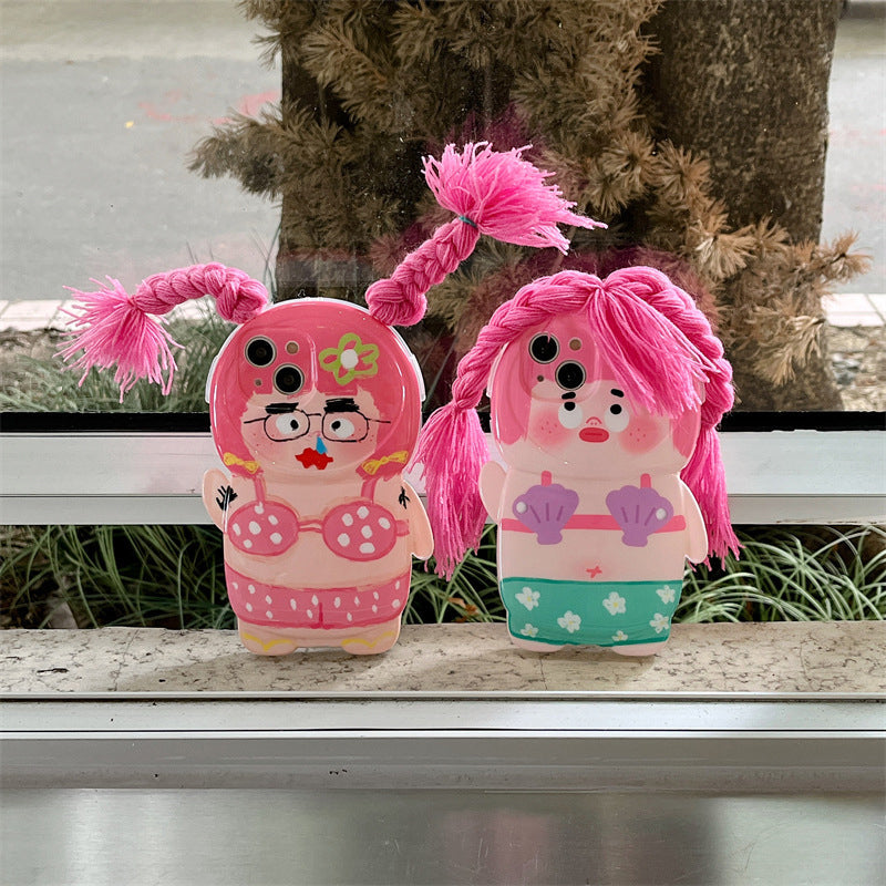 Lustige Zopf Badehose Handyhülle