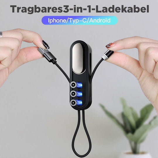 🔥50%  Rabatt🔥Schickplatz 3-in-1 magnetisches tragbares Ladekabel