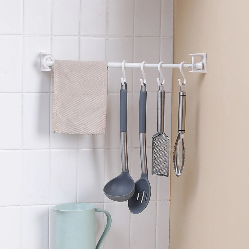 Nagelfreie verstellbare Stangenhalterungshalter (1 Paar)