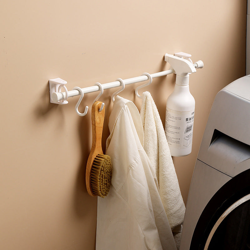 Nagelfreie verstellbare Stangenhalterungshalter (1 Paar)