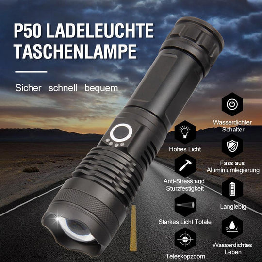 🎉LED wiederaufladbare taktische Laser-Taschenlampe 90000 hohe Lumen✨