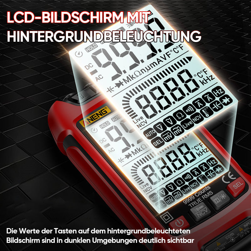 Intelligentes digitales Hochpräzisions-Multimeter mit Einbrennschutz