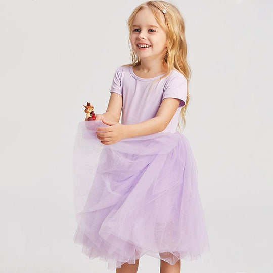 Kinder Spitze Mesh Tanzkleid