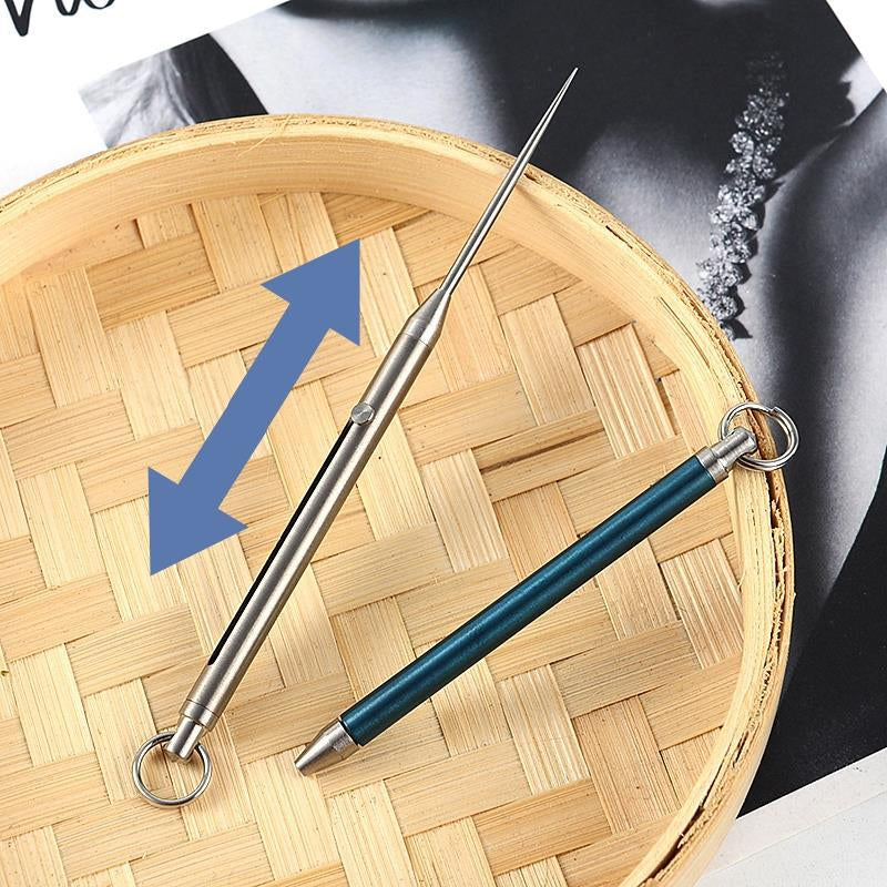 Einziehbarer Zahnstocher aus Titan