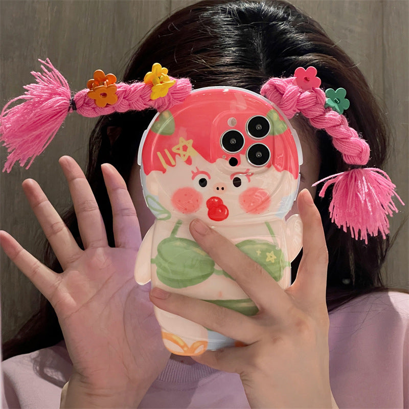 Lustige Zopf Badehose Handyhülle