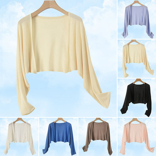 Sommer Strickjacke aus Leinen ohne Knöpfe