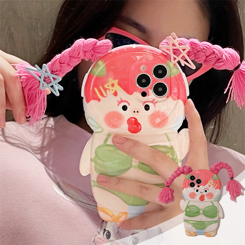 Lustige Zopf Badehose Handyhülle