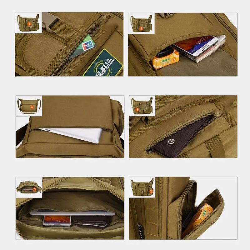 Wasserdichte Umhängetasche mit mehreren Taschen