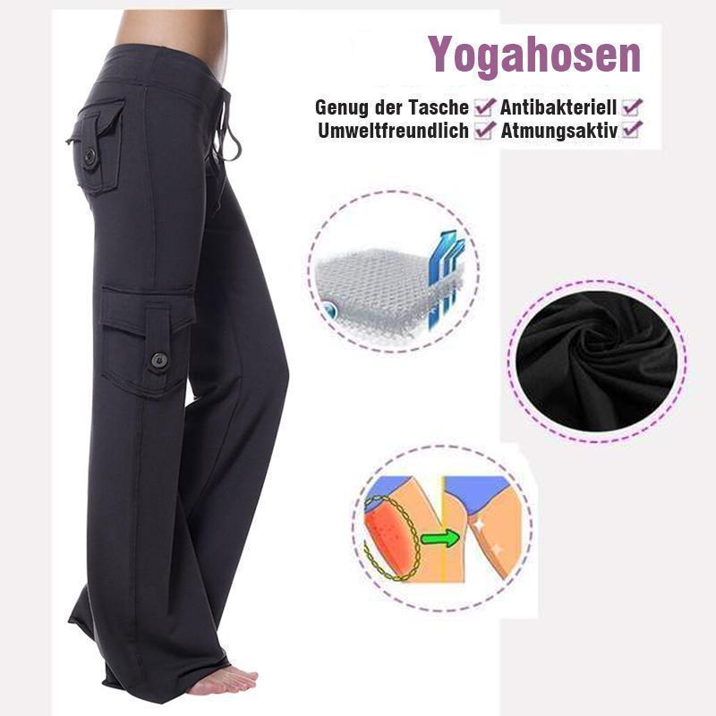Elastische Umweltfreundliche Bambus Yogahose mit Taschen