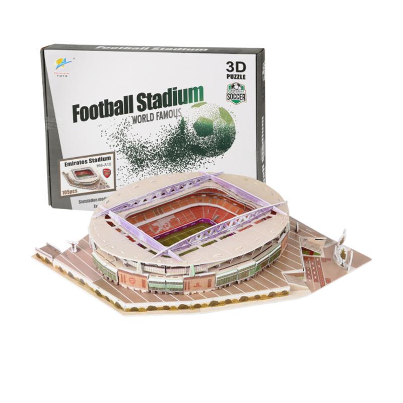 3D dreidimensionales Fußballfeld-Puzzle