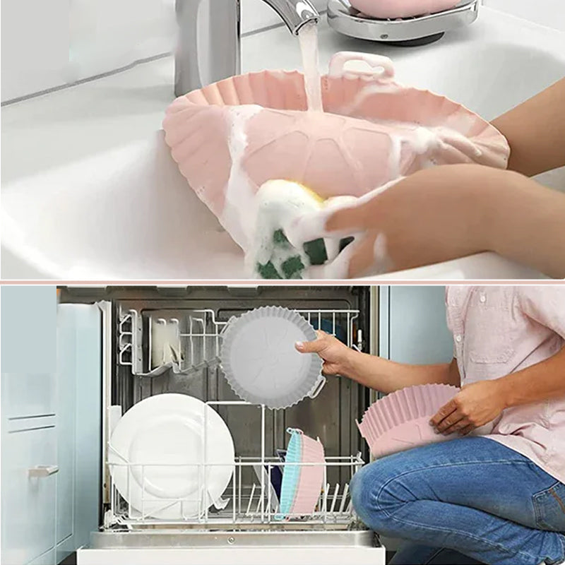 🎊Schlussverkauf - 50 % Rabatt🎊Heißluftfritteuse Silikon Backblech