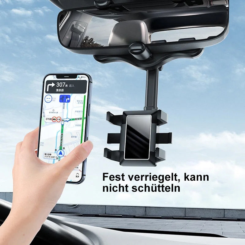 🚙🚗Multifunktionale drehbare Auto-Rückspiegel-Handyhalterung