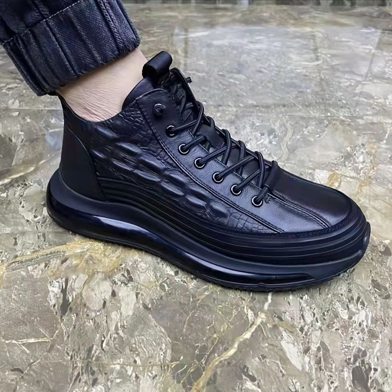 Neue warme lässige Turnschuhe mit Krokoprägung für Herren