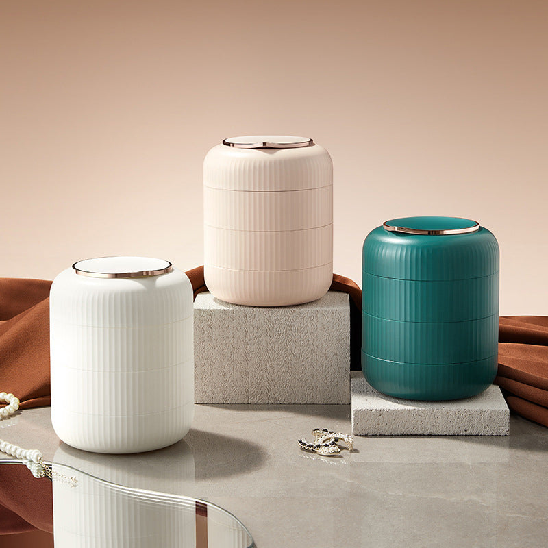 Mehrschichtige drehbare Aufbewahrungsbox für Schmuck