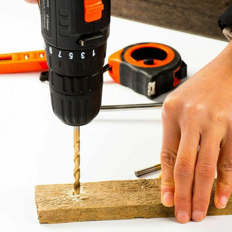 Titanbeschichtetes Hochgeschwindigkeitsstahl-Wendelbohrer- Set, 99 Stk.