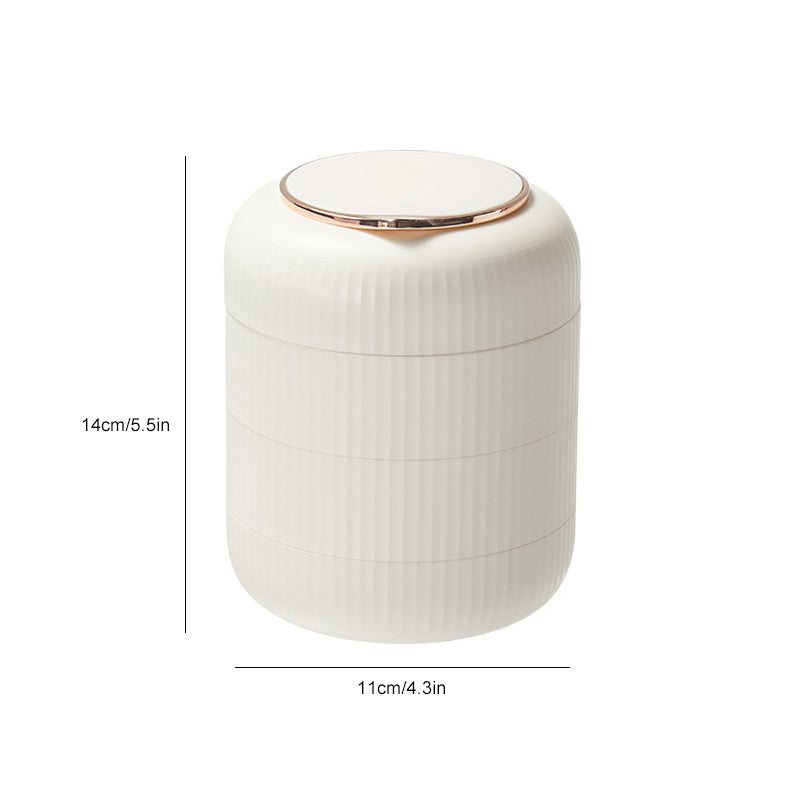 Mehrschichtige drehbare Aufbewahrungsbox für Schmuck