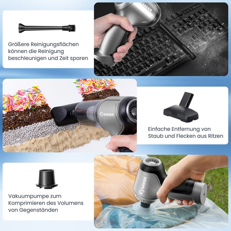 🔥Verbesserter 3-in-1 Kabelloser Mini-Handstaubsauger🔥