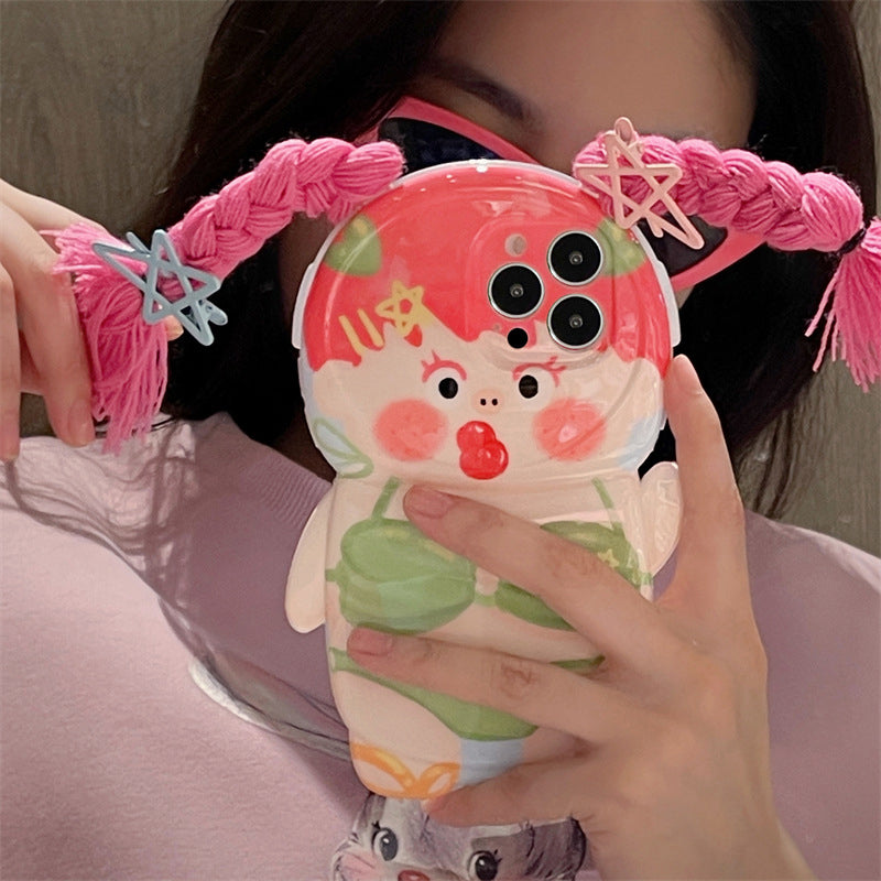 Lustige Zopf Badehose Handyhülle