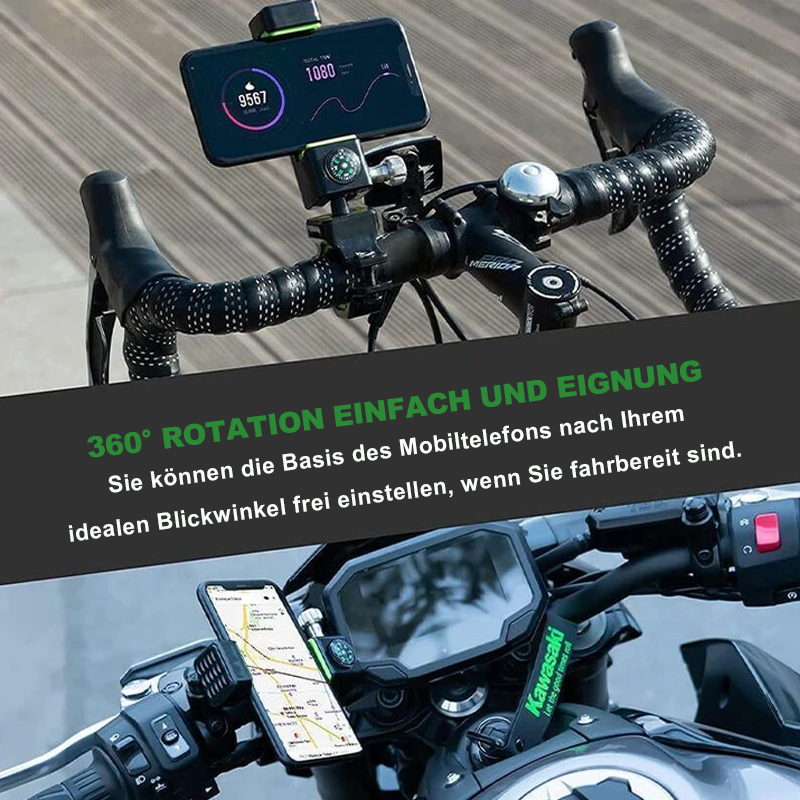 Diebstahlsicherung und Absturzsicherung Fahrrad Handyhalter mit Lampe