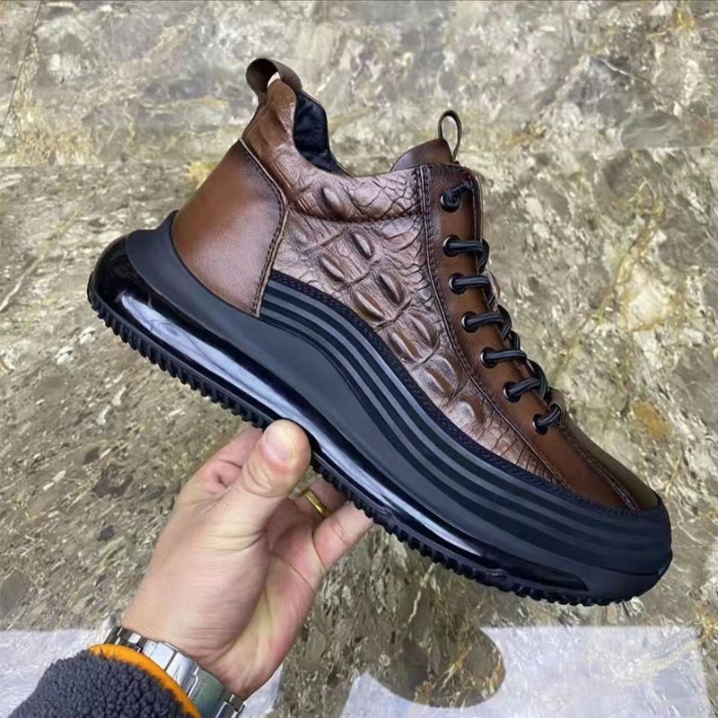 Neue warme lässige Turnschuhe mit Krokoprägung für Herren