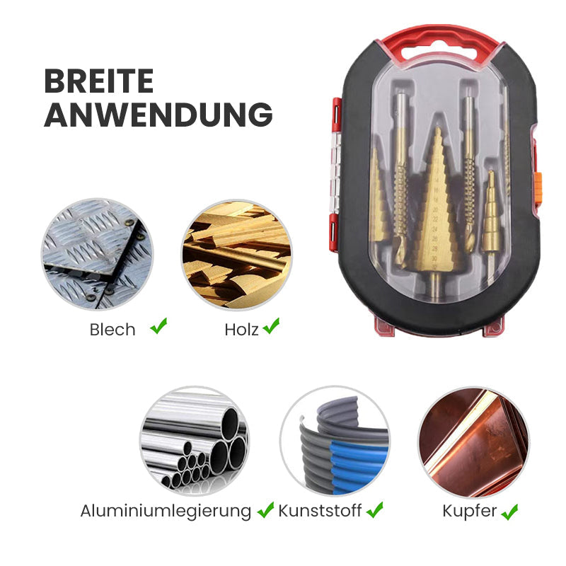 😮Stufenbohrer Nutsäge Bohrer Set(6 Stück)👍