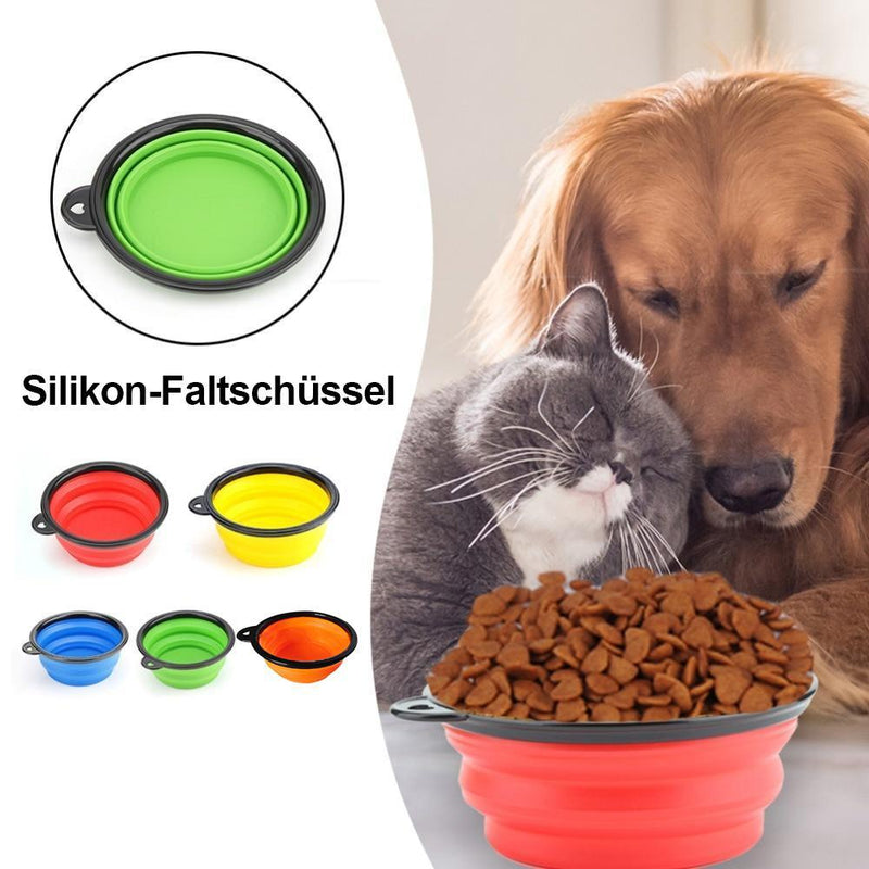 Faltende Silikonschüssel für Haustiere