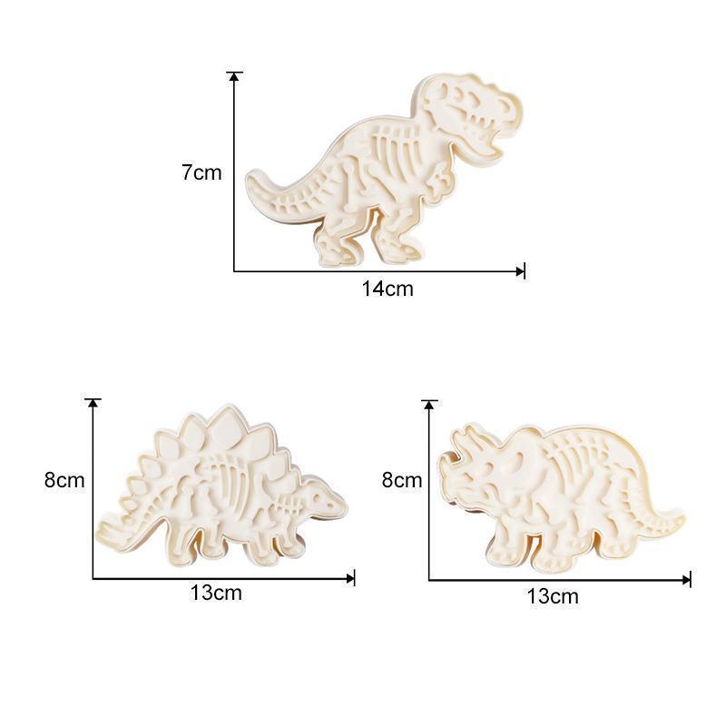 Dinosaurier Ausstechform Set - 3 Muster