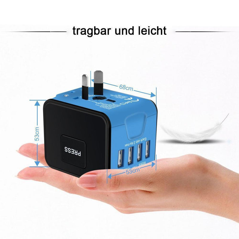 🔥50% Rabatt🔥Bequee Universal World Plug Reiseadapter, blau