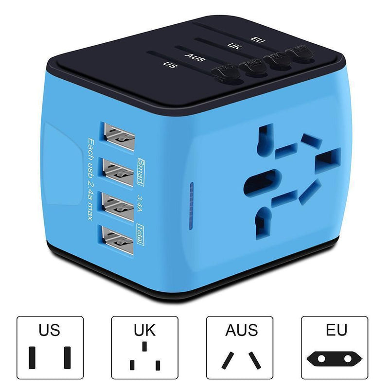 🔥50% Rabatt🔥Bequee Universal World Plug Reiseadapter, blau