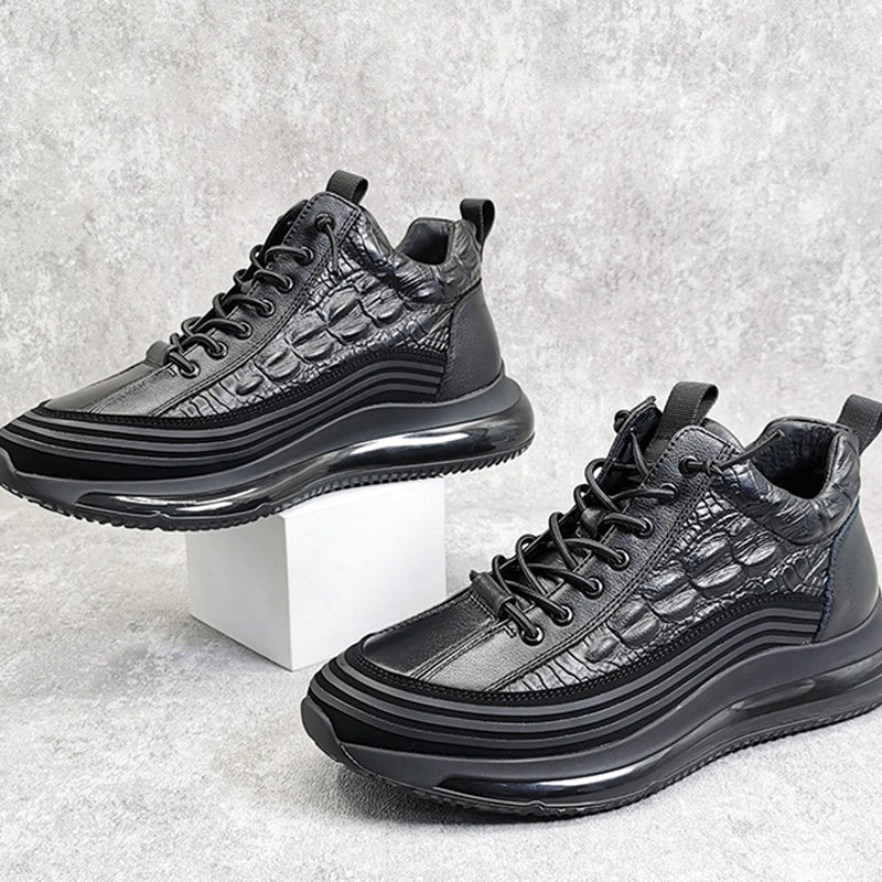 Neue warme lässige Turnschuhe mit Krokoprägung für Herren
