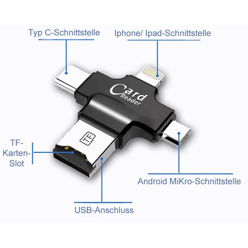 Vier-in-Eins-Kartenleser