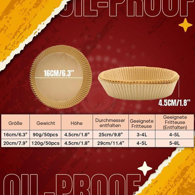 ✨Heißluftfritteuse Einweg-Papiereinlage(50 Stück)✨