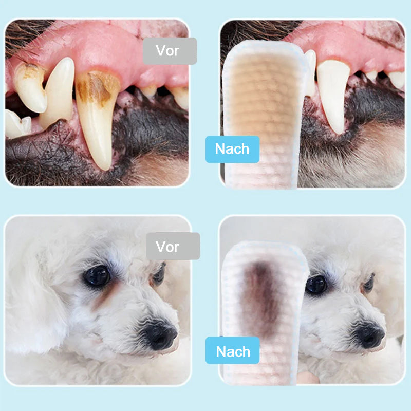 Haustier Zahnreinigung Finger Tücher(50 Stück)
