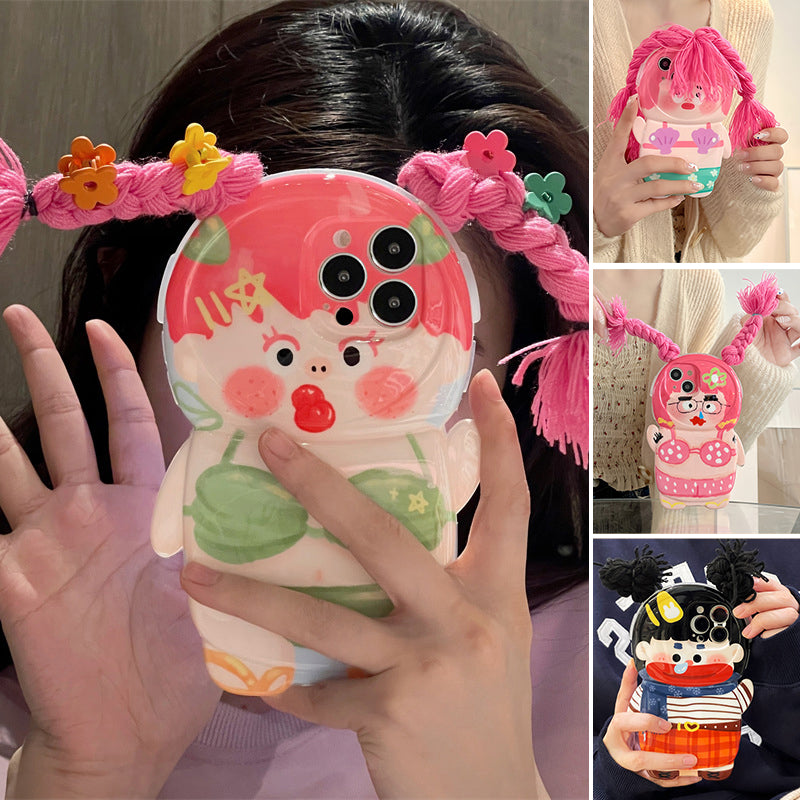 Lustige Zopf Badehose Handyhülle